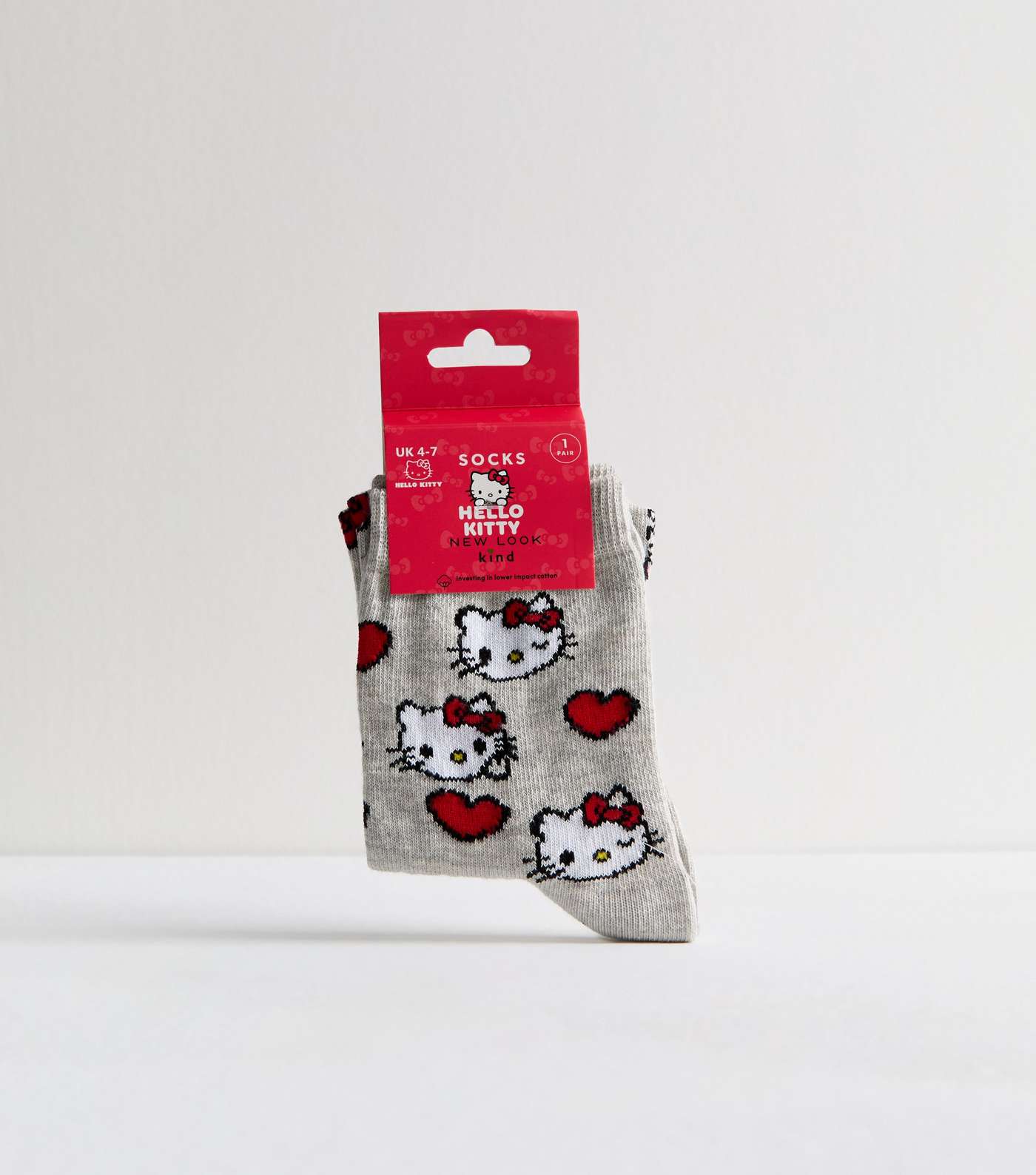 Grey Hello Kitty Socks Image 3
