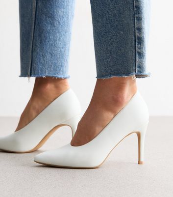 New look white court shoes best sale