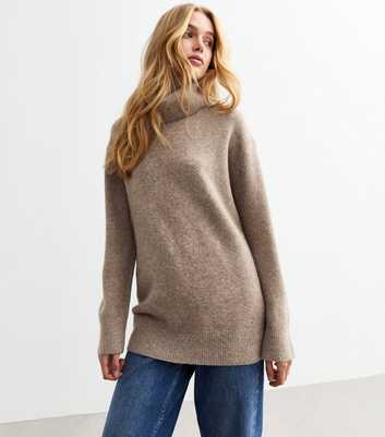 Mink Longline Roll Neck Jumper