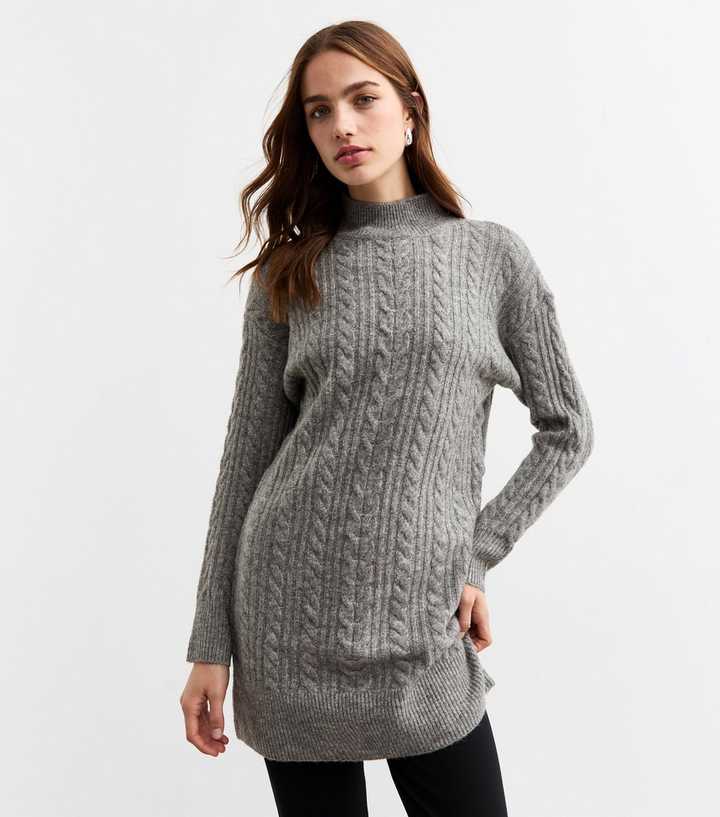 knitwear mini dress Grey Off-Shoulder Sweater Dress main image 0