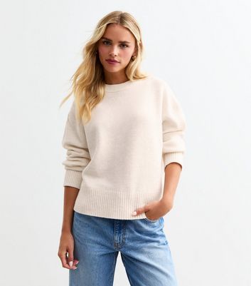 Petite Soft Knit Crew Neck Jumper New Look