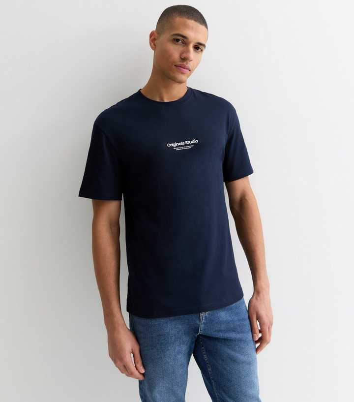navy cotton shirt