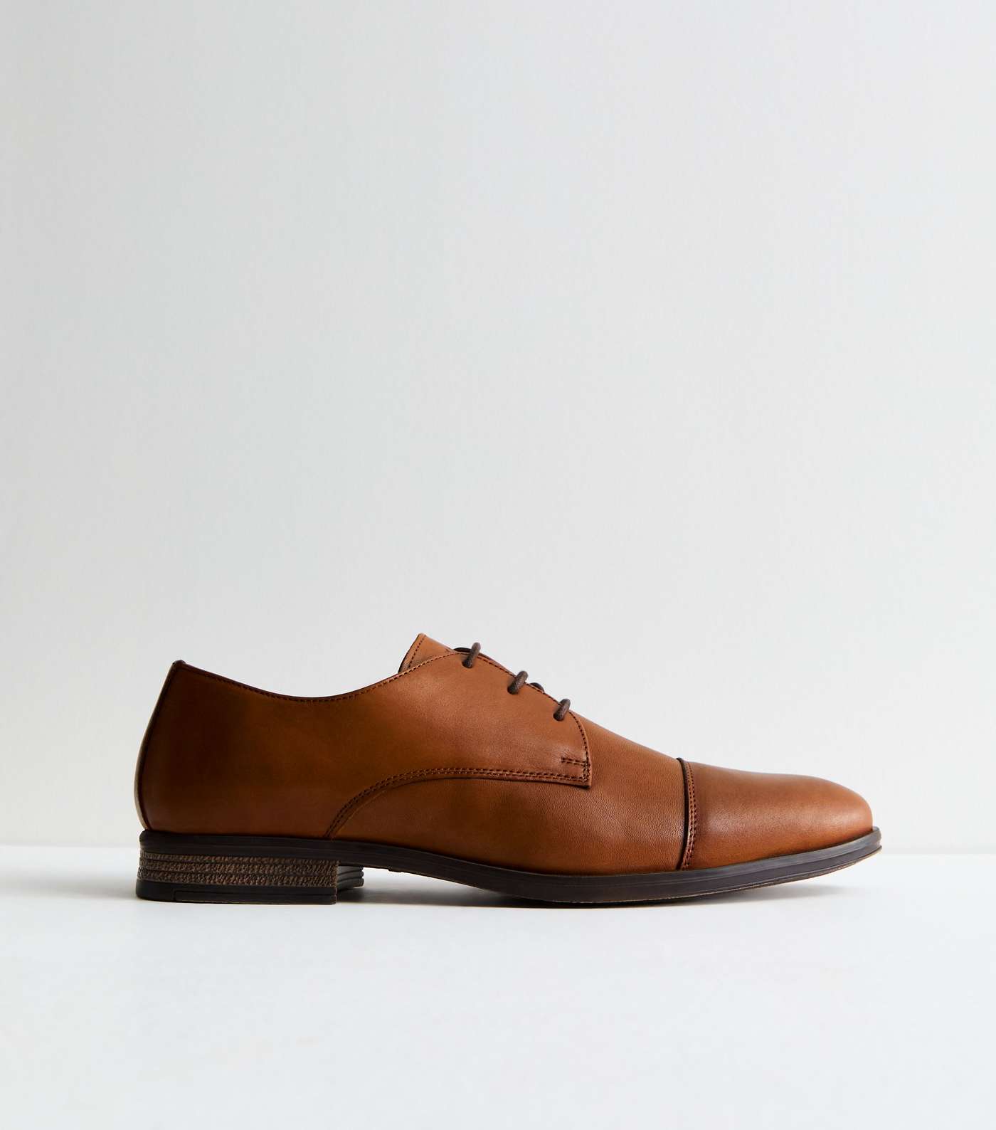 Jack & Jones Dark Brown Leather Oxford Shoes Image 4
