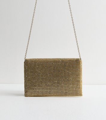 Gold clutch bag new look deals