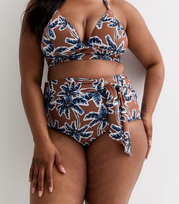 Palm leaf high waisted bikini online