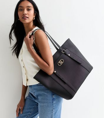 New look black tote handbag sale