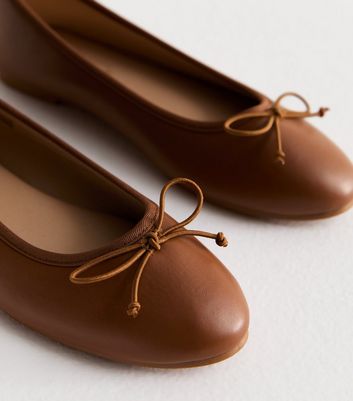 Brown leather flats womens online