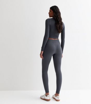 Dark Grey Seamless Leggings | New Look