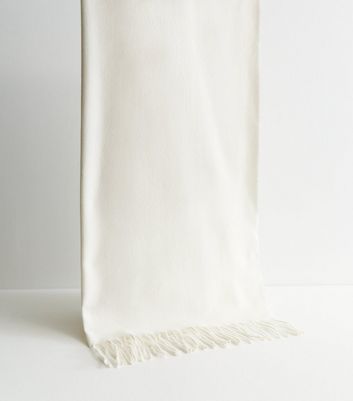 Cream Fringed Scarf New Look