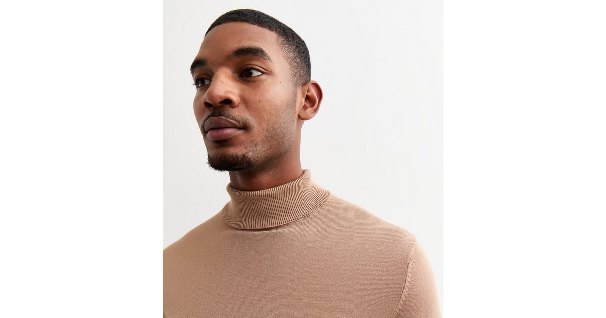 Roll Neck Jumper Nice Jumpers Men Cavani Brown Roll-Neck Jumper