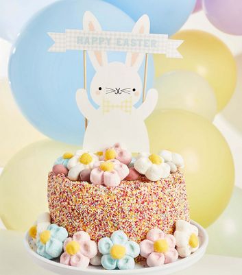 White Easter Bunny Cake Topper New Look