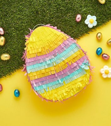 Multicoloured Easter Egg Pinata New Look
