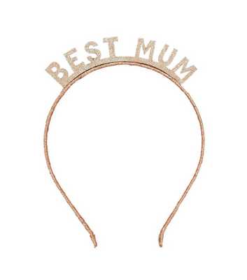 Gold Glitter Best Mum Headband