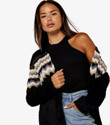 Fuzzy knit clearance cardigan