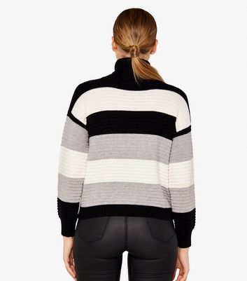 Apricot Colour Block Rib Knit Jumper New Look