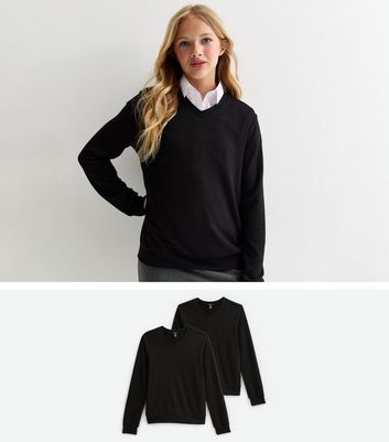 Black school jumpers womens hotsell