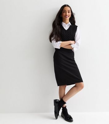 Girls black pencil skirt hotsell