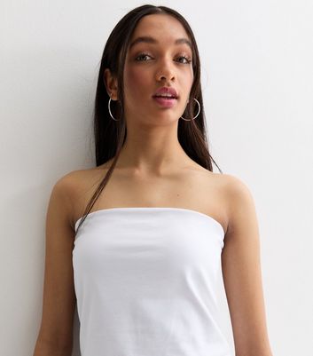 Girls White Bandeau Top New Look