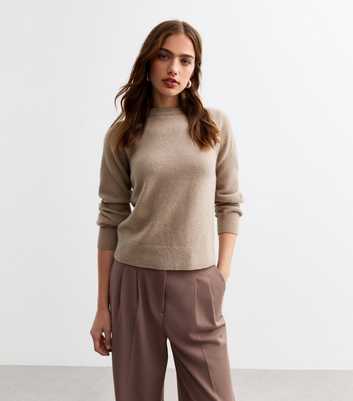 Mink Soft Knit Crew Neck Jumper 