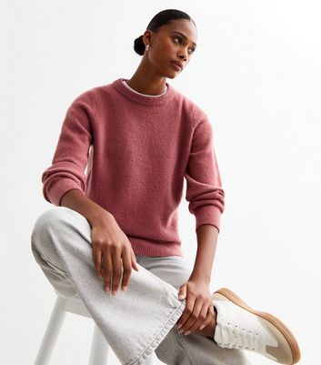 Pink Soft Knit Crew Neck Jumper New Look