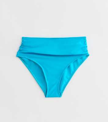 Gini London Turquoise High-Waisted Bikini Bottoms