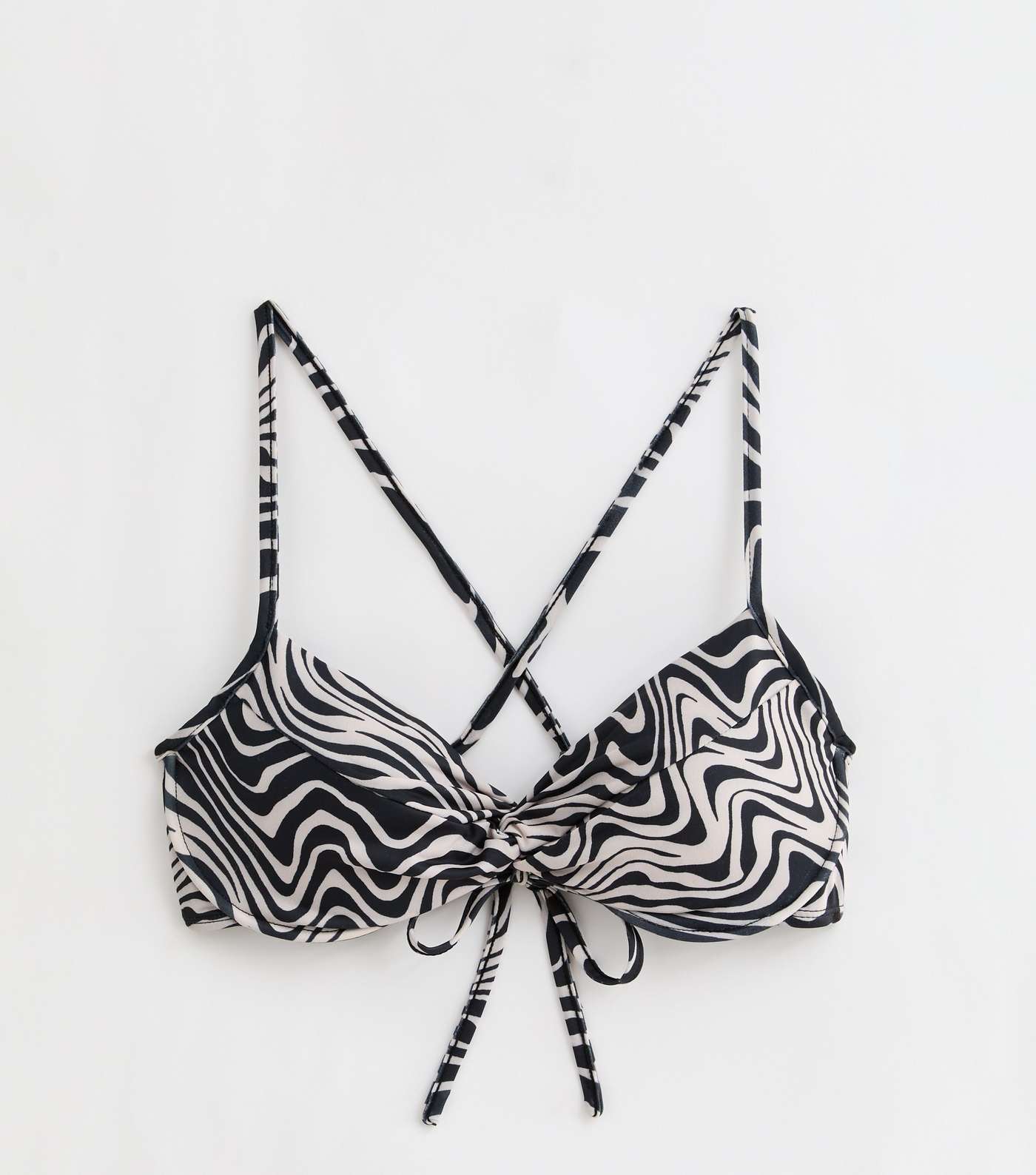 Gini London Black Swirl Print Underwired Bikini Top Image 5