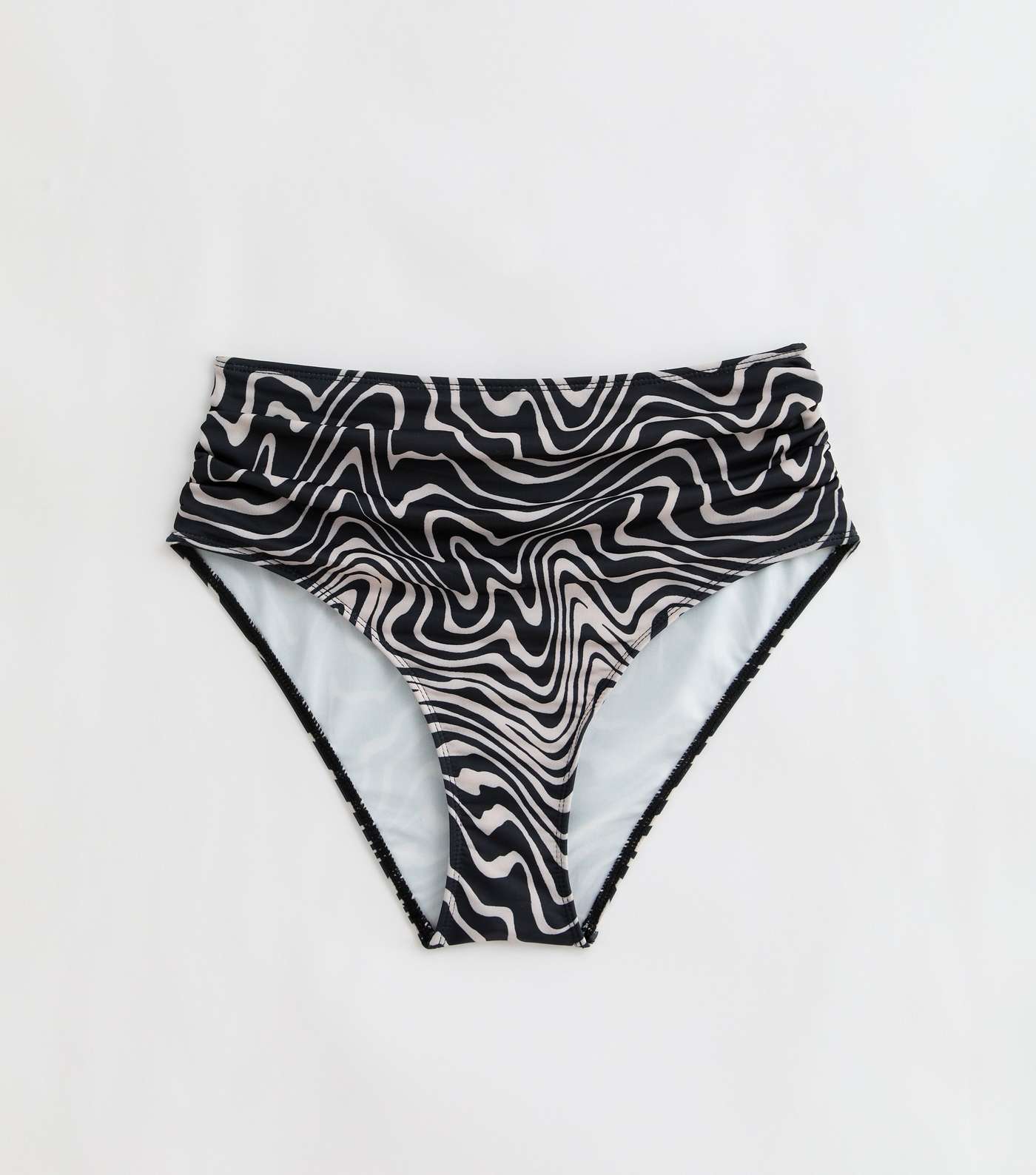 Gini London Black Swirl Print High Waist Bikini Bottoms Image 5
