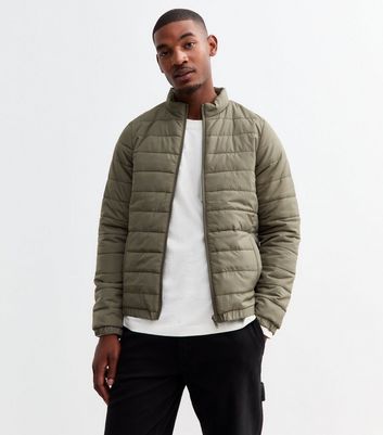 Mens khaki padded jacket on sale