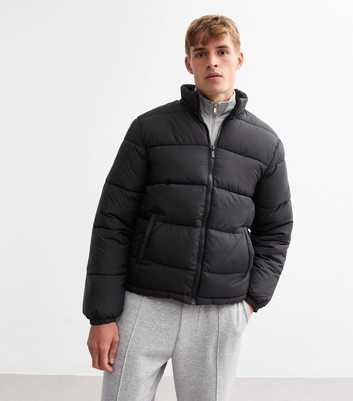 Black Regular Padded Puffer Jacket