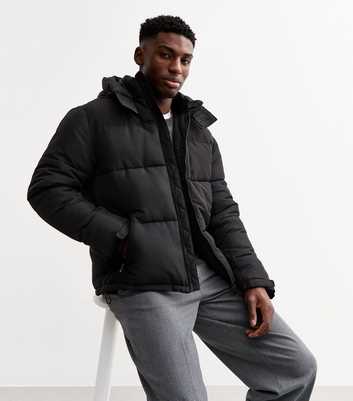 Black Regular Ripstop Puffer Jacket