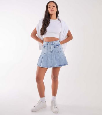 Denim mini skirt new look best sale