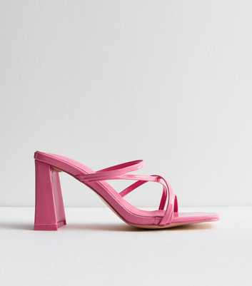 Public Desire Pink Multi-Strap Sandal Heels