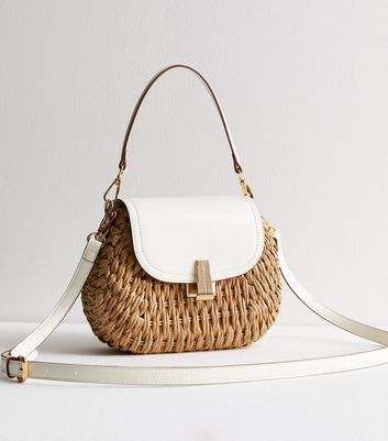 Brown Raffia Multi Strap Crossbody Bag New Look