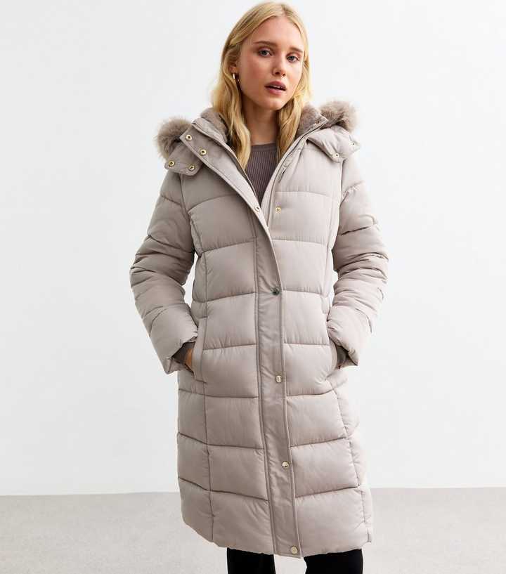 Fur Trim Down Long Puffer Coat Down Jacket Long Coats With Fur