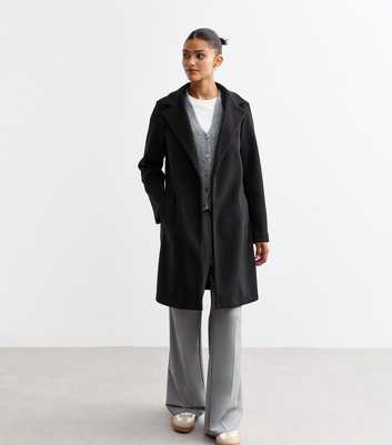 Black Unlined Tailored Coat 