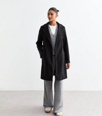 Black Unlined Tailored Coat New Look