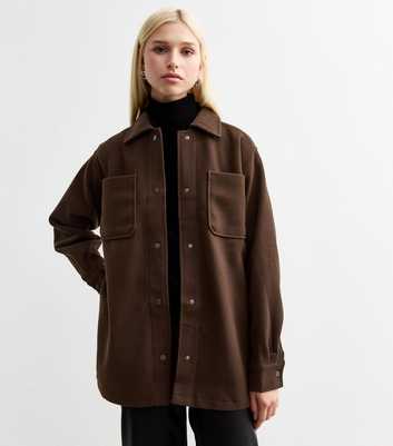 Brown Long Shacket 