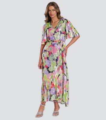 Finding Friday Floral Maxi Wrap Dress New Look