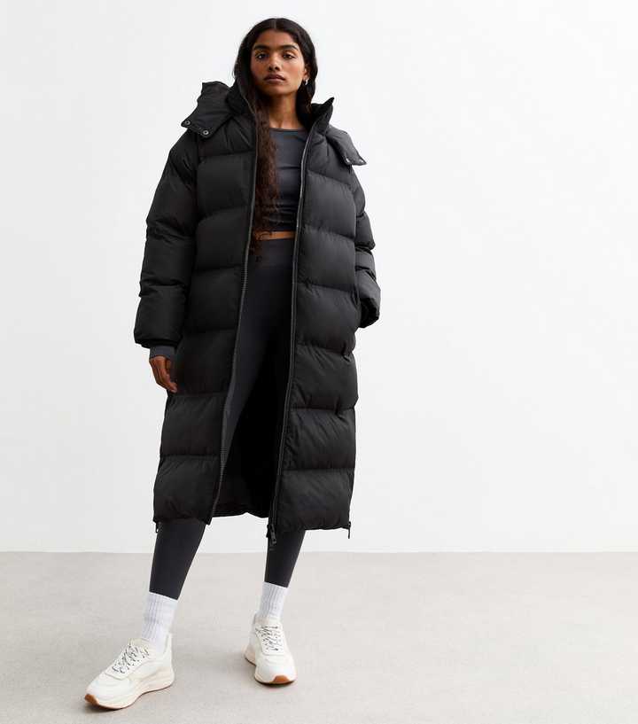Asos Design Black Longline Oversized Puffer Coat Asos Design
