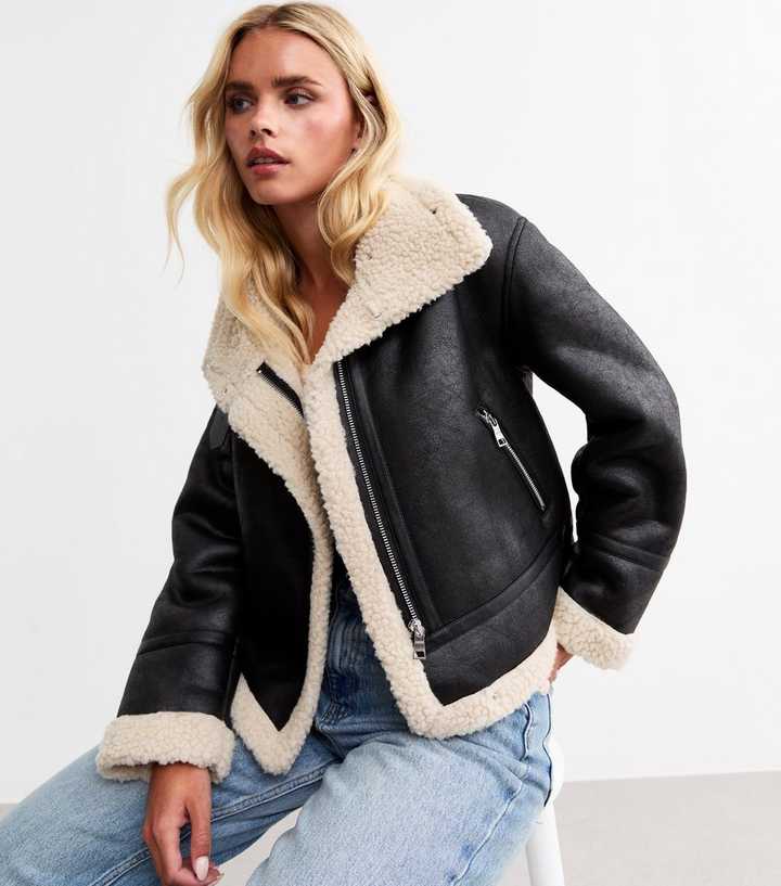 Leather Jacket Petite Sheepskin Coat Faux Fur Topshop Petite