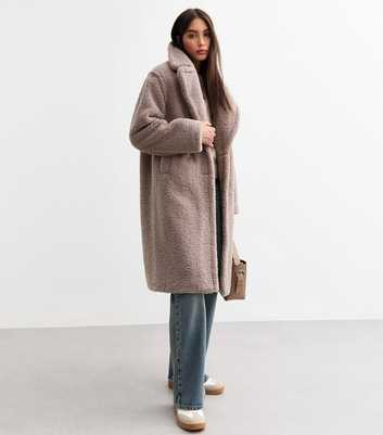 Mink Borg Longline Coat