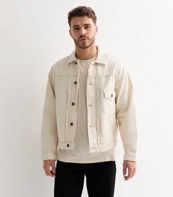 Jack & Jones Off White Denim Jacket | New Look
