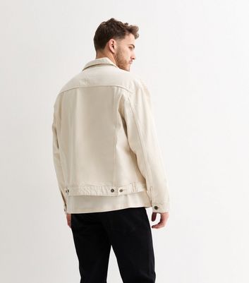 Jack Jones Off White Relaxed Denim Jacket New Look