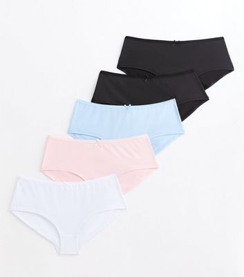 Girls 5 Pack Multicoloured High-Waist Briefs | New Look