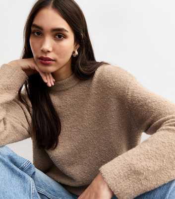 Mink Teddy Texture Knit Jumper