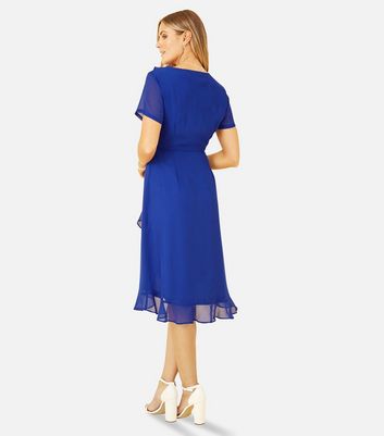 Frill wrap sales midi dress