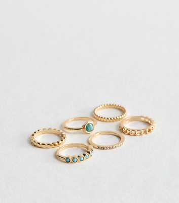 Gold Tone 6 Pack of Multi Stacking Rings 