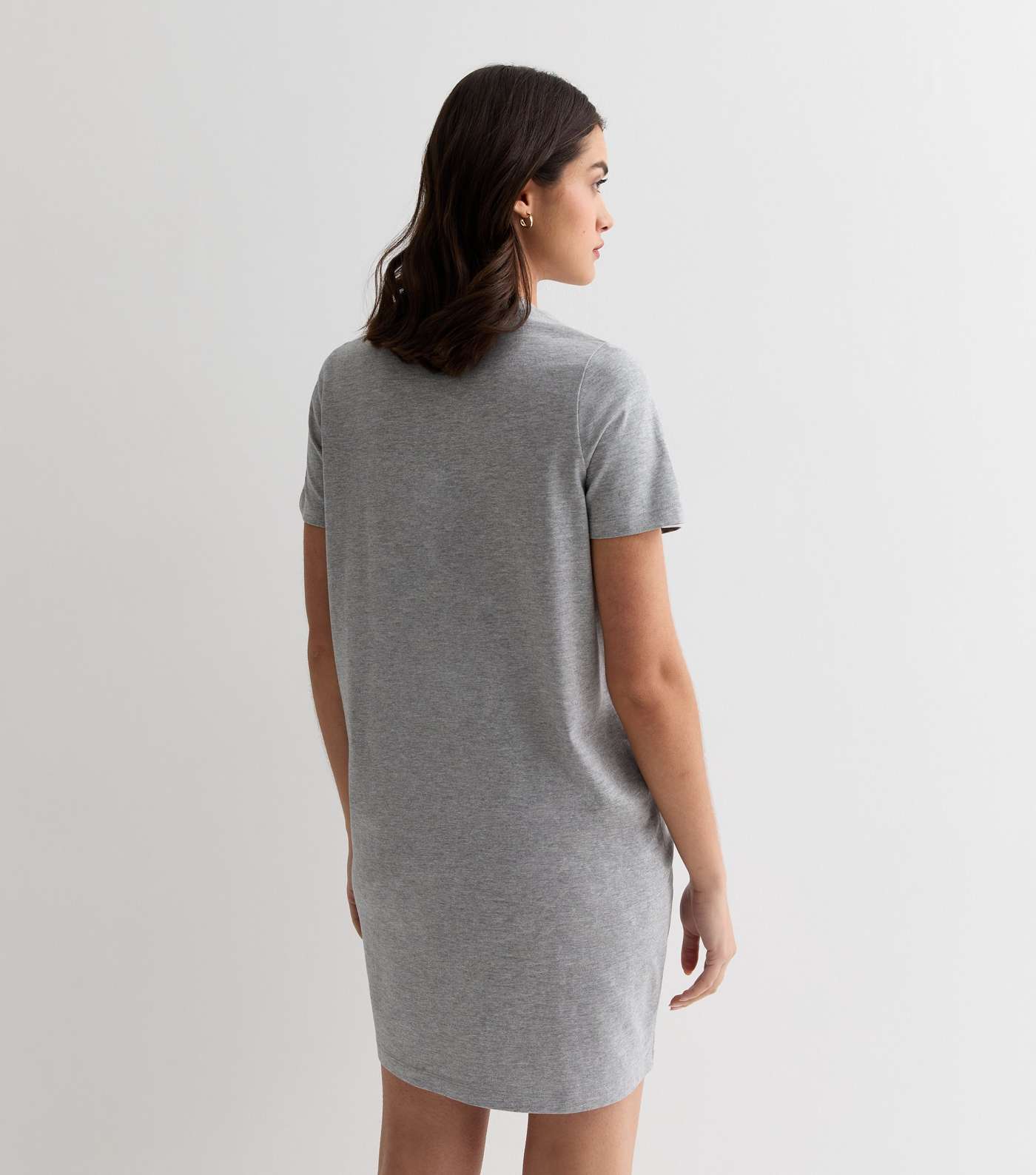 Maternity Grey Mini T-Shirt Dress Image 4