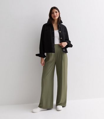 Khaki Wide Leg Trousers | New Look