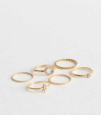 Gold Tone 6 Pack of Stacking Rings 